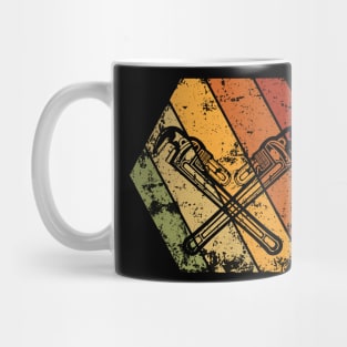 Retro Vintage Mechanics Wrench Icon Mug